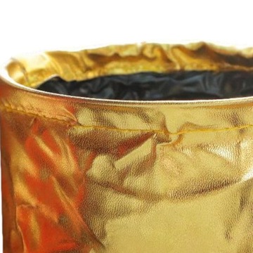 Складная корзина для мусора в подлокотнике, ведро для хранения, искусственная кожа, золото.