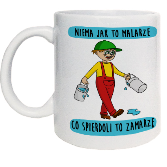 Zabawny kubek zawód malarz monter fachowiec