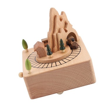 Деревянная музыкальная шкатулка Красивая деревянная поделка