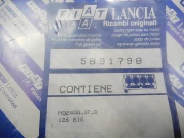 КОМПЛЕКТ ПРОКЛАДОК КОРОБКИ ТРАНСМИССИИ FIAT 126P BIS 5891798