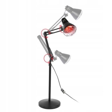Regulowana Lampa grzewcza na podczerwień 275W