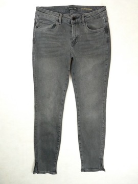 MASSIMO DUTTI 38 M NOWE MID RISE SKINNY szare Z ROZCIĘCIAMI