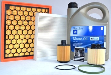 ZESTAW FILTRÓW + OLEJ 5W30 GM OPEL INSIGNIA 2.0CDTI