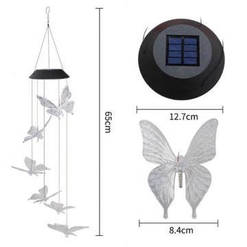 Садовая гирлянда Солнечная колокольчик LED BUTTERFLIES