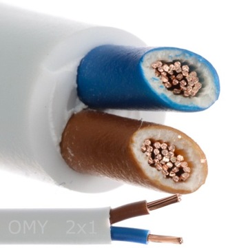 Kabel elektryczny mieszkaniowy OMY2x1 linka - 50m