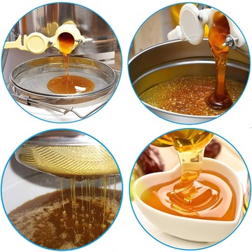 Плотное сито для меда, нержавеющая сталь, двояковыпуклое, регулируемое, 24 см