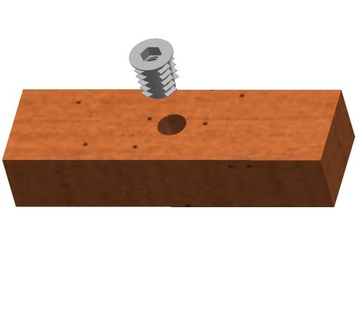 Головка 100 x M8 x 25, шуруп с двухрезьбовой резьбой.