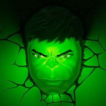 Lampka Marvel Hulk głowa 3D