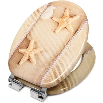 DESKA WC SEDESOWA KLOZETOWA TOALETOWA WOLNOOPADAJACA UNIWERSALNA MDF