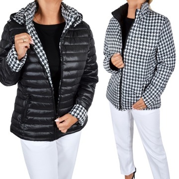 Pikowana kurtka damska lekka dwustronna Plus Size