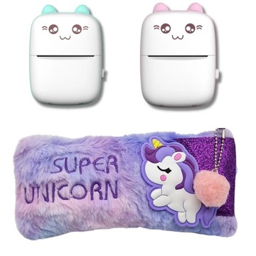 Мини-термопринтер Drukuś для фотографий, портативный + рулонный футляр, польский, 19 шт.