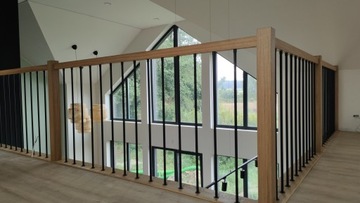 Rurka tralka fi 20 x 2mm 200cm 2m zabudowa harfa balustrady czarna mat RAL