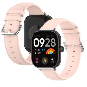 Pasek skórzany do zegarka Bizon do Redmi Watch 4 / Xiaomi Band 8 Pro opaska