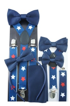 Подтяжки и галстук-бабочка детские СО ЗВЕЗДАМИ