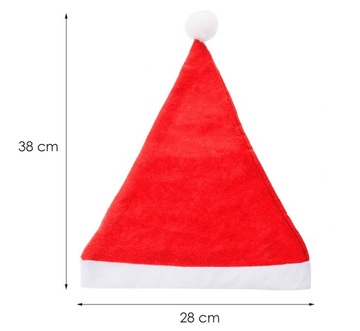 ШЛЯПА САНТА КЛАУСА РОЖДЕСТВЕНСКОЕ ПЛАТЬЕ 10 шт.