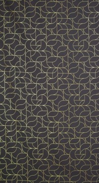 ZASŁONA CZARNA ZŁOTA 140X250 PRZELOTKI EUROFIRANY