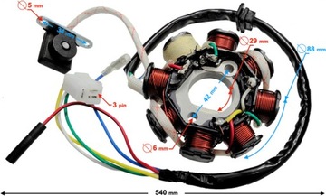 Зажигатель для скутера, мопеда, 4Т Romet Barton Junak