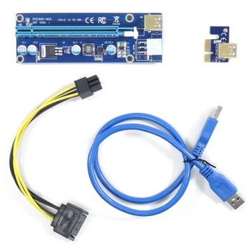 Переходная плата PCI-E 1–16 разъемов USB 3.0 SATA, 6 контактов, версия 009s