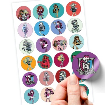 NAJLEPSZE NAJKEJKI WLEPKI DLA DZIECI MONSTER HIGH ZESTAW 24 SZT JAKOŚĆ