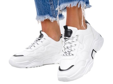 SNEAKERSY BUTY SPORTOWE DAMSKIE MODNE PLATFORMA 38