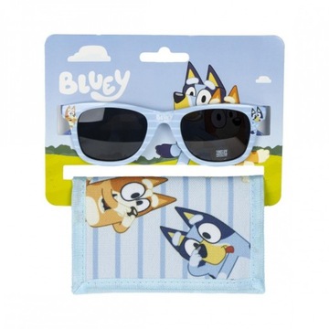 PIESEK BLUEY okulary przeciwsłoneczne UV100% + PORTFEL
