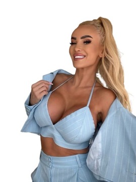 Top Azul - Just Unique Niebieski XS/S