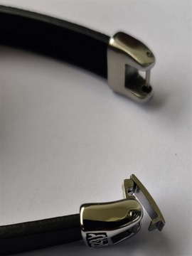 Мужской кожаный браслет, сталь 316л, мотоциклетный.