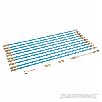 SILVERLINE 633570 ZESTAW DO PRZECIĄGANIA PRZEWODÓW KABLI STALKA 13el