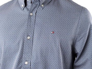 Koszula męska TOMMY HILFIGER SLIM GEO PRINT SHIRT BLUE MULTI