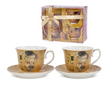 KPL. FILIŻANEK FILIŻANKI 2 SZT. - KLIMT POCAŁUNEK