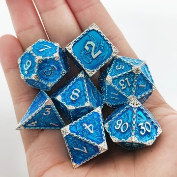 НАБОР DRAGON PROPHECY ИЗ 7 МЕТАЛЛИЧЕСКИХ КУБИКОВ ДЛЯ РПГ