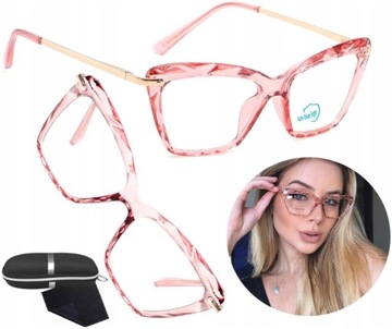 KOCIE Okulary Blue Light zerówki do komputera Pink