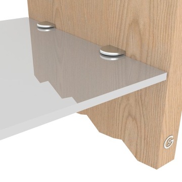 1 стеклянная полка с никелевым крепежным штифтом