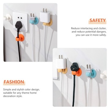 8 самоклеящихся крючков для вилки питания для прокладки кабелей