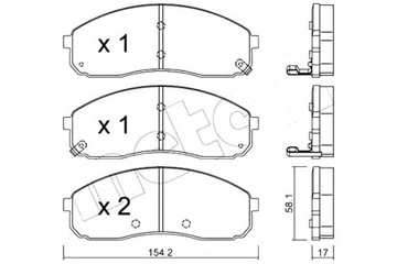 METELLI KLOCKI HAMULCOWE KIA CARNIVAL II 03-