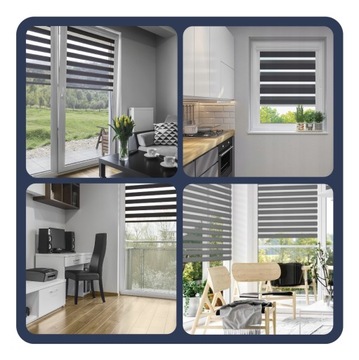 Роликовые жалюзи днем ​​ночью в алюминиевой кассете с цветами гидов