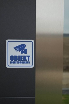 Наклейка MONITORED FACILITY мониторинг GDPR 10x10