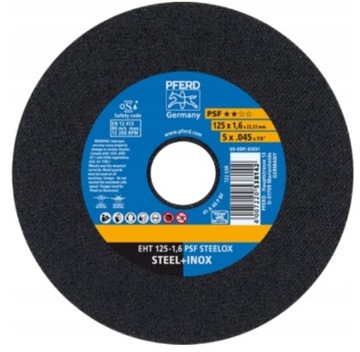 Tarcza do cięcia metalu blach stali nierdzewnej INOX PFERD 1,6x125mm