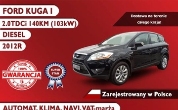 Ford Kuga I 2.0 Duratorq TDCi 140KM 2012 Ford Kuga 4x4 2.0TDCi Klima, Skora, Alu, Zarej...