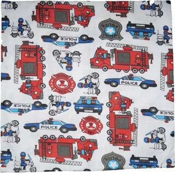 Poszewka na Poduszkę 40x40 Auta Policja Straż Cars