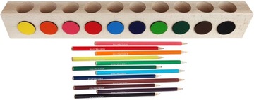 SORTER ORGANIZER POJEMNIK 10 KOLORÓW + KREDKI