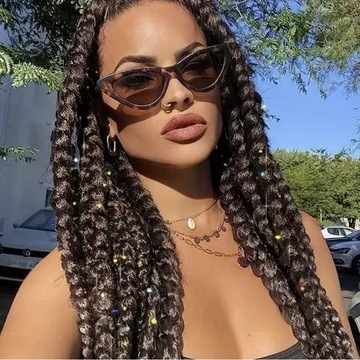 Синтетические косички для волос коричневые Soulima 23567