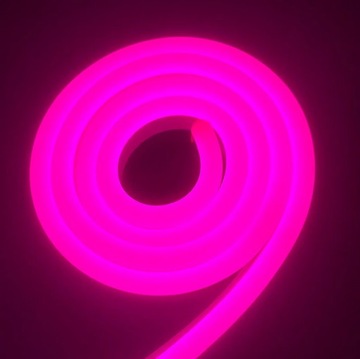 NEON LED 12V SILICONE 6x12 R1 RÓŻOWY IP67
