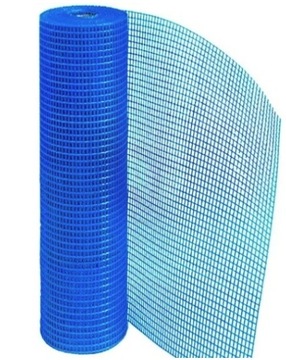 Siatka tynkarska niebieska 50 m2 oczka:10x10 mm