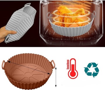 Силиконовые вкладыши для выпечки во фритюрнице, противни для духовки, 2 шт.