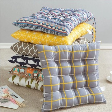 БОЛЬШАЯ САДОВАЯ ПОДУШКА ДЛЯ СТЁГАННОГО КРЕСЛА С РЕМНЯМИ 40х40 СМ