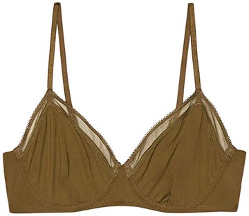 SAVAGE X FENTY MIĘKKI BIUSTONOSZ Z FISZBINAMI W KOLORZE KHAKI 32A 70A