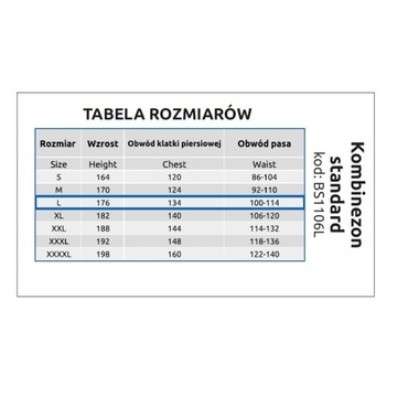 Kombinezon pszczelarski STANDARD - BRCtech XXXL