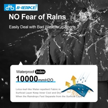 INBIKE Велосипедные дождевые куртки Мужские с капюшоном Водонепроницаемые велосипедные куртки MTB