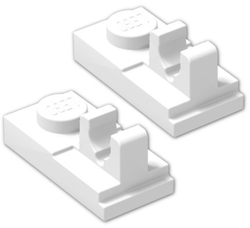 00610 LEGO 92280 4598527 - płytka 1x2 - biały 2szt